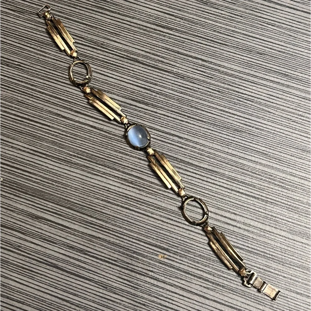 Authentic vintage sterling silver + 14K gold plated bracelet